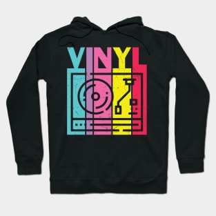 Retro Vinyl Record Player Vinyl Collector Vintage Music Lover Gift Hoodie